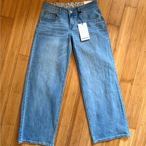 Telepatia Denim Low Rise Wide Leg Jeans